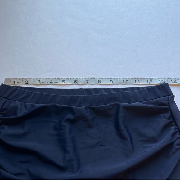 Women's Bikini Bottom Navy Blue Size Large Ruched Sides. High Waist - Picture 5 of 7